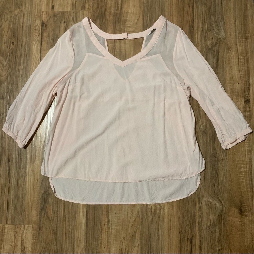 Baby Pink Blouse with Tulip Back